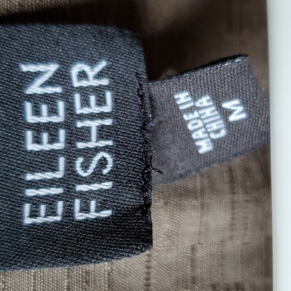 Eileen Fisher taupe silk and linen tunic 2 buttons to wear over tank top… - Picture 3 of 11